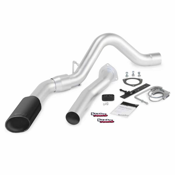Banks Power - Banks Power Monster Exhaust System Single Exit Black Tip 07-10 Chevy 6.6L LMM ECSB-CCLB to