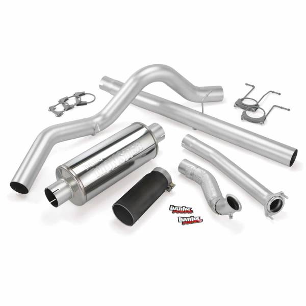 Banks Power - Banks Power Monster Exhaust System Single Exit Black Tip 94-97 Ford 7.3L CCLB
