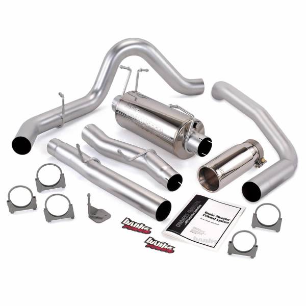 Banks Power - Banks Power Monster Exhaust System Single Exit Chrome Round Tip 03-07 Ford 6.0L CCLB