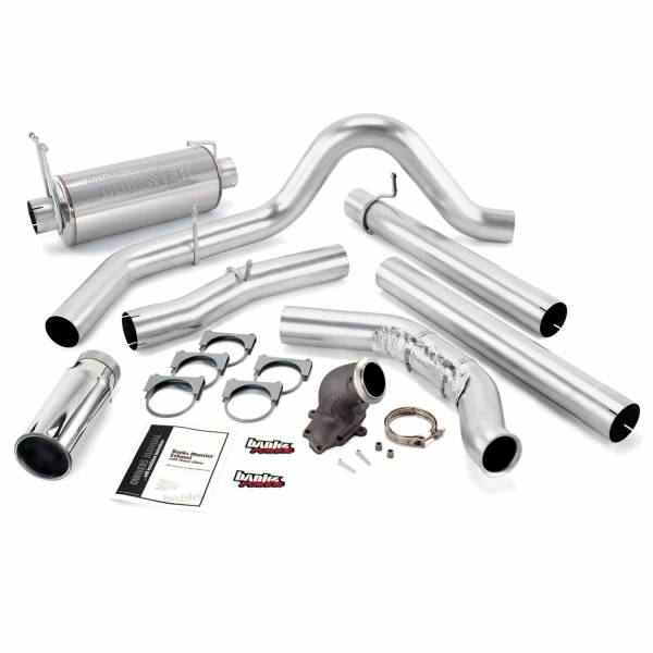 Banks Power - Banks Power Monster Exhaust System W/Power Elbow Single Exit Chrome Round Tip 99 Ford 7.3L Catalytic Converter