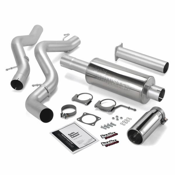 Banks Power - Banks Power Monster Exhaust System Single Exit Chrome Tip 02-05 Chevy 6.6L EC/CCSB