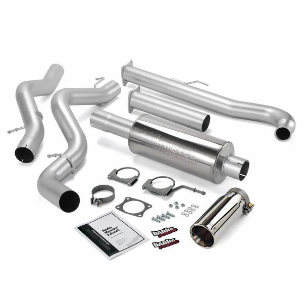 Banks Power - Banks Power Monster Exhaust System Single Exit Chrome Tip 01-04 Chevy 6.6L EC/CCSB
