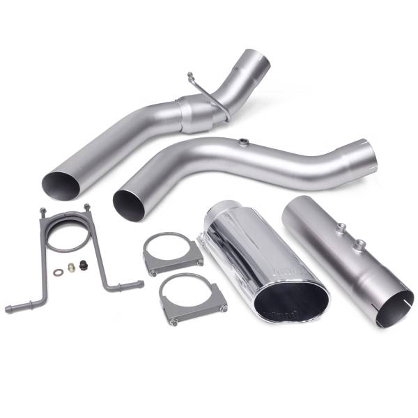 Banks Power - Banks Power Monster Exhaust System 4-inch Single Exit Chrome Tip 17-18 Chevy 6.6L L5P from