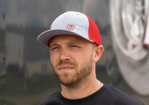 Dan's Diesel Performance, INC. - DDP Red & Gray Large/X-Large Flex Fit Hat w/ Abbreviated Logo