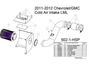 HSP Diesel - 2011-2012 Chevrolet / GMC Cold Air Intake HSP Diesel - Image 2