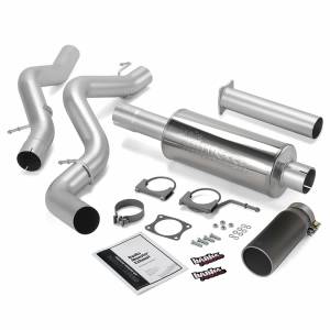 Exhaust - Exhaust Systems - Banks Power - Banks Power Monster Exhaust System Single Exit Black Round Tip 06-07 Chevy 6.6L ECLB