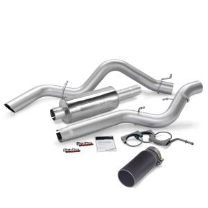 Banks Power Monster Exhaust System Single Exit Black Round Tip 06-07 Chevy 6.6L ECSB