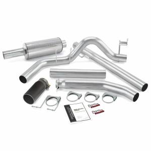 Exhaust - Exhaust Systems - Banks Power - Banks Power Monster Exhaust System Single Exit Black Round Tip 98-02 Dodge 5.9L Extended Cab