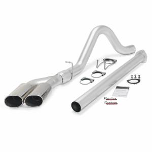 Banks Power Monster Exhaust System Single Exit Dual Chrome Ob Round Tips 11-14 Ford 6.7L F250/F350/450 CCSB-LB