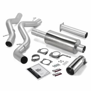Exhaust - Exhaust Systems - Banks Power - Banks Power Monster Exhaust System Single Exit Chrome Round Tip 02-05 Chevy 6.6L EC/CCLB