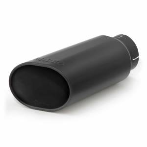 Exhaust - Exhaust Tips - Banks Power - Banks Power Tailpipe Tip Kit Ob Round Slash Cut Black 4 Inch Tube 5 X 6 X 14 inch