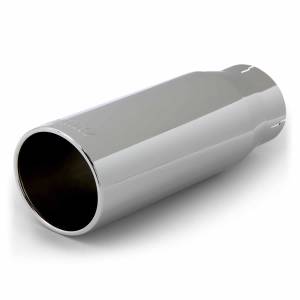 Banks Power Tailpipe Tip Kit Round Straight Cut Chrome 3.5 Inch Tube 4.38 Inch X 12 inch