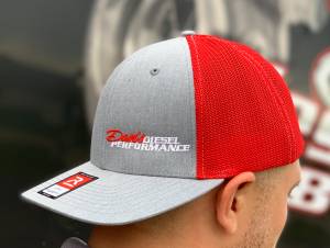 Dan's Diesel Performance, INC. - DDP Red & Gray Small/Medium Flex Fit Hat w/ Side Logo - Image 2