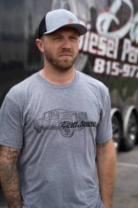 DDP Merchandise - T-Shirts - Dan's Diesel Performance, INC. - DDP Gray Truck Outline T-Shirt