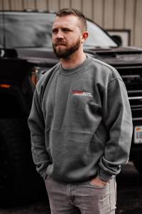 DDP Gray Embroidered Full Logo Sweater